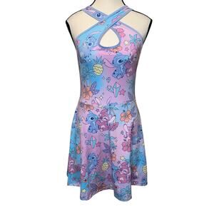 Disney Lilo & Stitch Angel Women's Criss Cross Halter Skater Skort Dress Size S